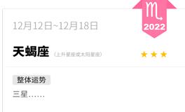 蓝蓝占星天蝎座一周运势（12.12-12.18）