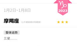 蓝蓝占星魔羯座一周运势（1.2-1.8）